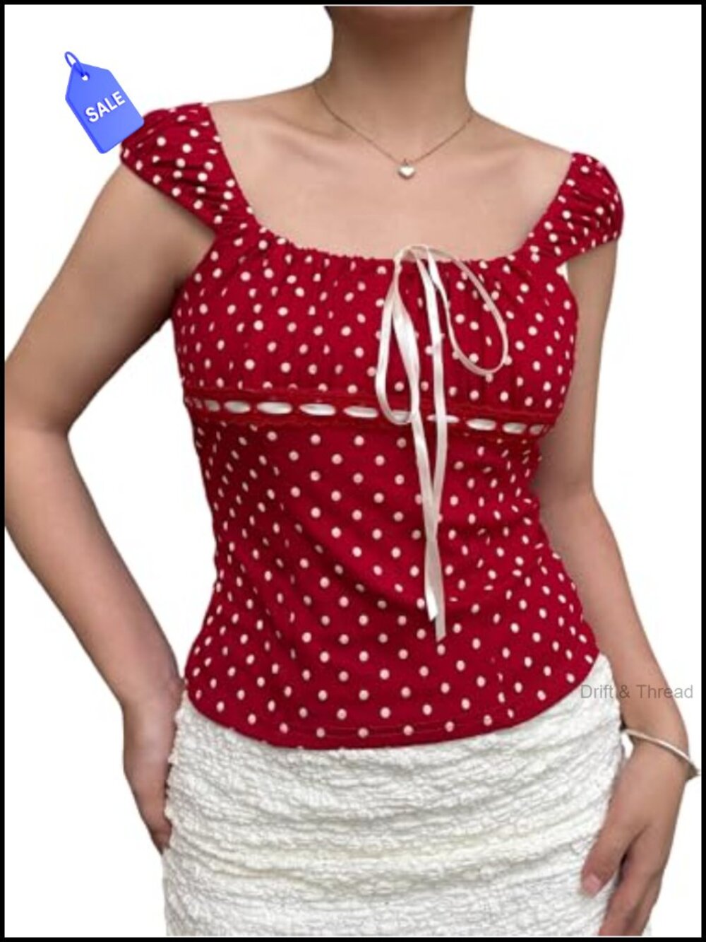 Y2K Fairy Grunge Cap Sleeve Lace Trim Crop Tee Polyester Blend